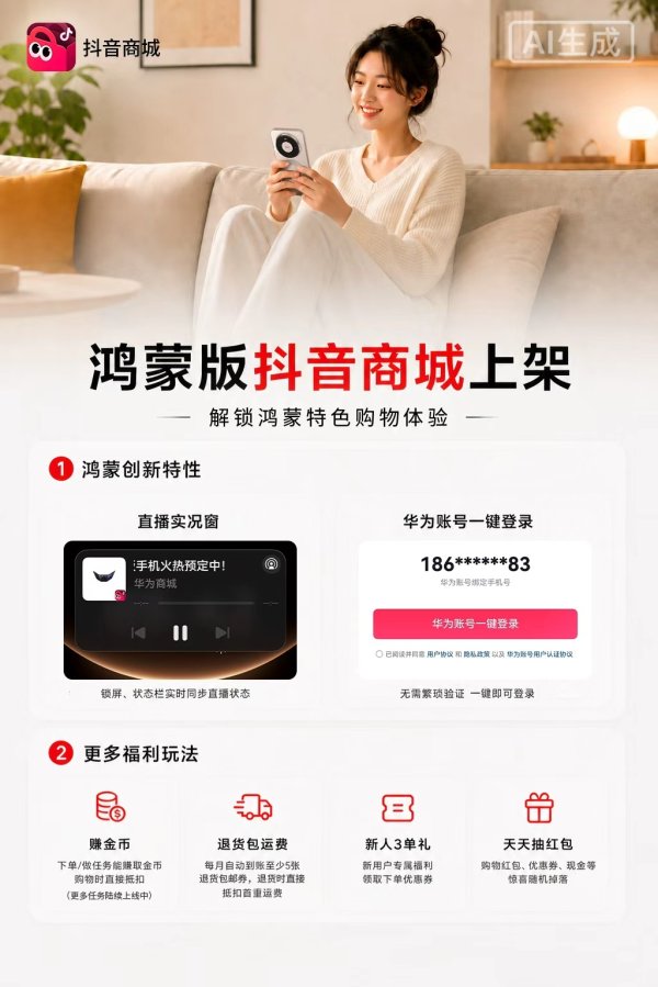 安全炒股股票配资门户 ​上新！鸿蒙版抖音商城来了，解锁鸿蒙特色购物体验